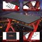 Costway Gaming Desk Computer Desk w/Controller Headphone storage Mouse Pad & Cup Holder